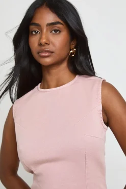 boohoo Robe Droite En Denim Basique<Femme Denim|Denim