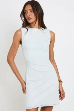 boohoo Robe Droite En Denim Basique Tall<Femme Denim|Denim