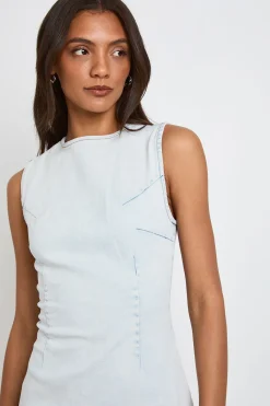 boohoo Robe Droite En Denim Basique Tall<Femme Denim|Denim