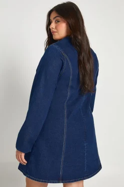 boohoo Robe Droite En Denim Grande Taille<Femme Denim|Denim
