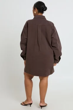 Robe Droite En Denim Grande Taille Avec Fermeture Éclair