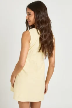 boohoo Robe Droite En Lin Avec Détail Froncé À La Poitrine<Femme Toutes Les Robes|Robes