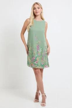 Wallis Robe Droite En Mousseline À Fleurs Sans Manches Petite<Femme Robes|Toutes Les Robes