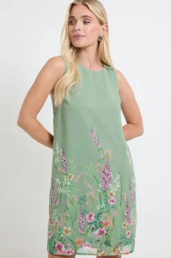 Wallis Robe Droite En Mousseline À Fleurs Sans Manches Petite<Femme Robes|Toutes Les Robes
