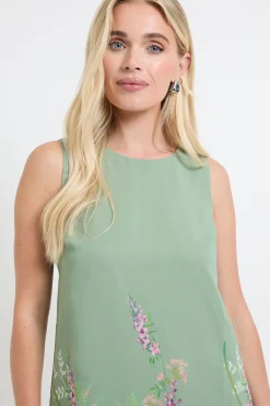 Wallis Robe Droite En Mousseline À Fleurs Sans Manches Petite<Femme Robes|Toutes Les Robes