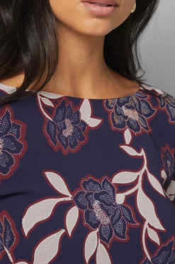Robe Droite en Mousseline à Manches Volantées