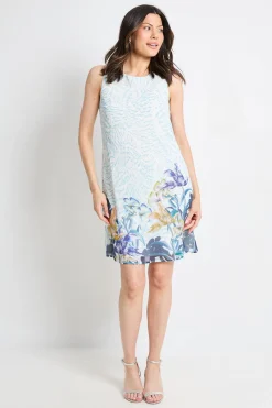 Wallis Robe Droite En Mousseline À Motifs Floraux Sans Manches<Femme Robes|Toutes Les Robes