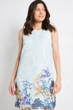 Wallis Robe Droite En Mousseline À Motifs Floraux Sans Manches<Femme Robes|Toutes Les Robes