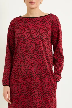 Wallis Robe Droite À Fermeture Éclair En Ponte Jacquard Léopard<Femme Robes À Manches Longues|Robes