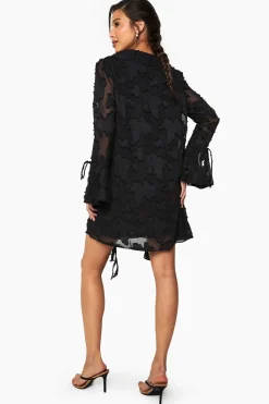 boohoo Robe droite fleurie à volants<Femme Robes Bohème|Robes À Manches Longues