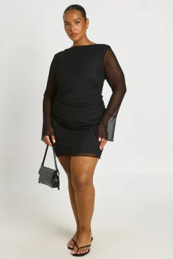 Robe Droite Grande Taille À Manches Évasées Et Imprimé Fleuri