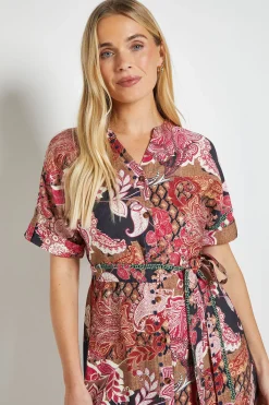 Wallis Robe Droite Paisley D'été Petite<Femme Robes|Robes Mi-Longues