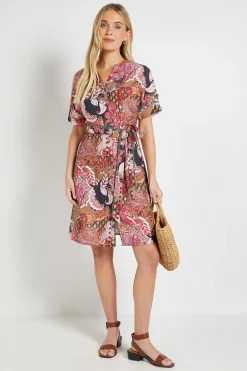 Wallis Robe Droite Paisley D'été Petite<Femme Robes|Robes Mi-Longues