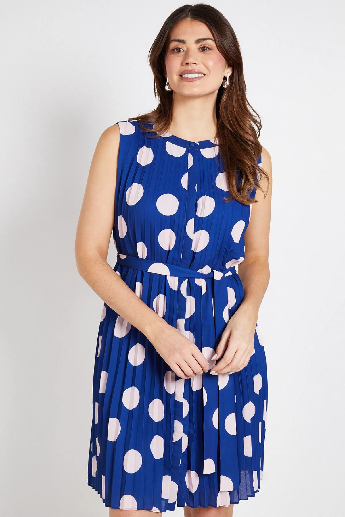 Wallis Robe Droite Plissée À Pois<Femme Toutes Les Robes|Pois