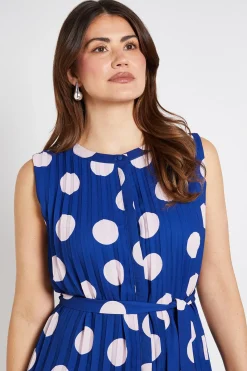 Wallis Robe Droite Plissée À Pois<Femme Toutes Les Robes|Pois