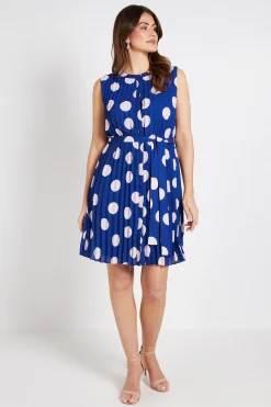 Wallis Robe Droite Plissée À Pois<Femme Toutes Les Robes|Pois