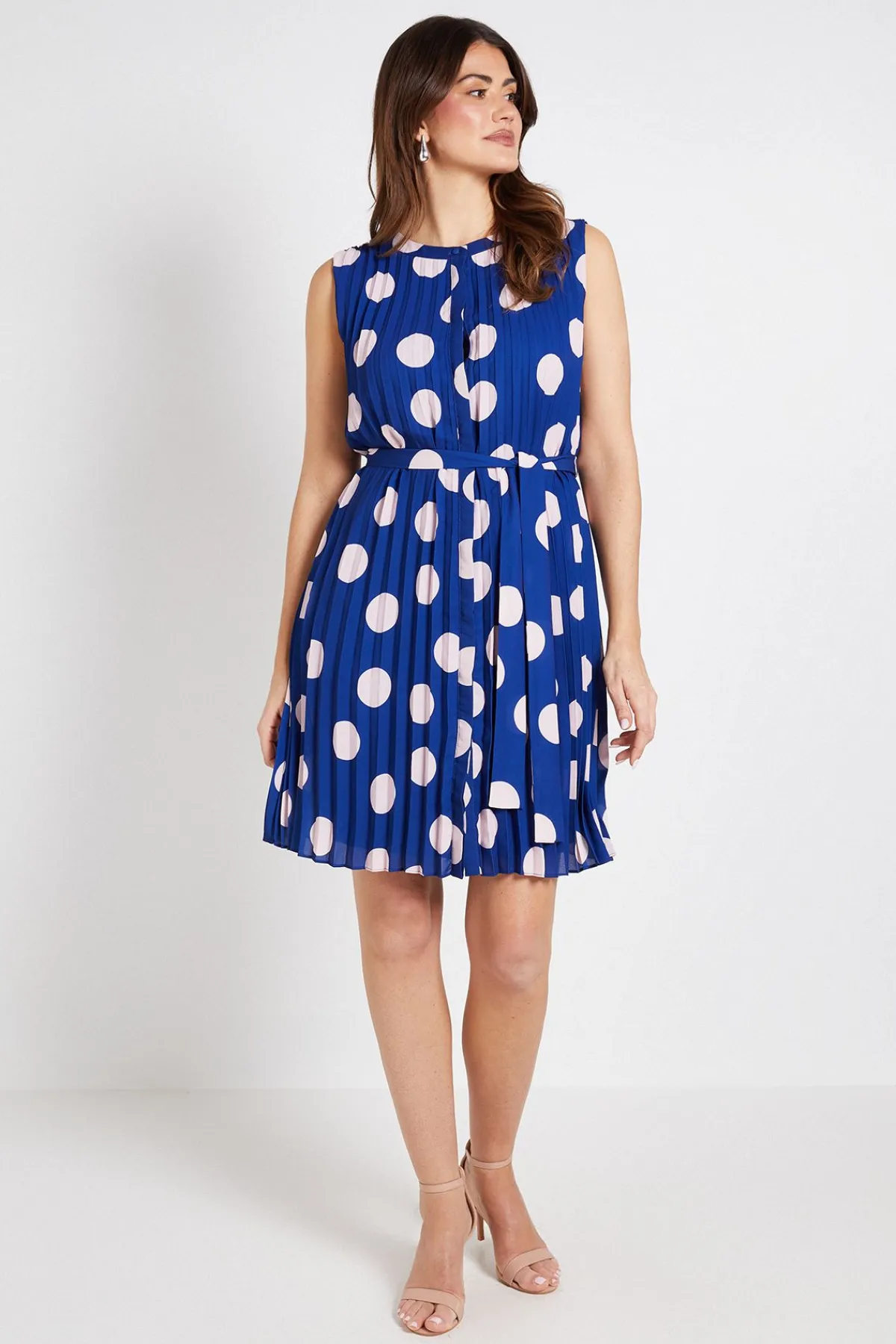 Wallis Robe Droite Plissée À Pois<Femme Toutes Les Robes|Pois