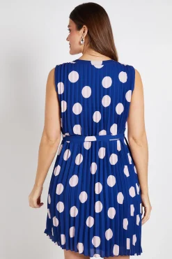 Wallis Robe Droite Plissée À Pois<Femme Toutes Les Robes|Pois