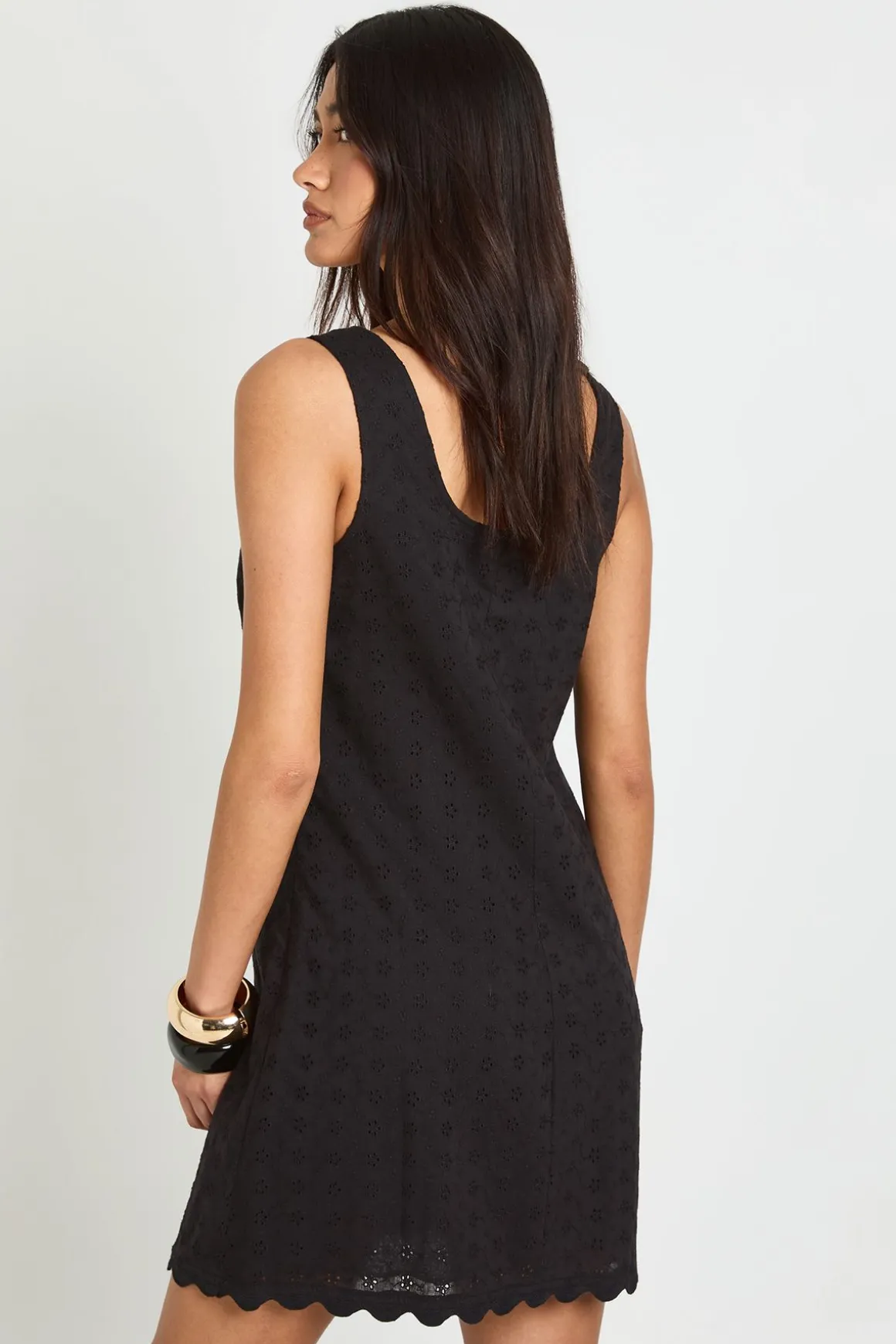 Robe Droite Tall À Broderie Anglaise Et Ourlet Festonné