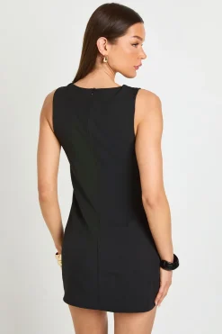 Robe Droite Tissée Avec Détail Nœud