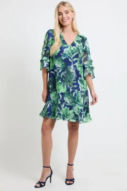 Robe Droite À Volants Et Imprimé Fleuri Petite