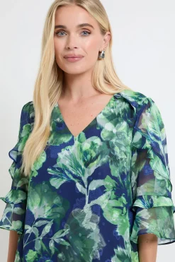 Robe Droite À Volants Et Imprimé Fleuri Petite