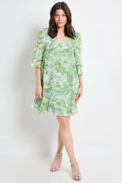 Wallis Robe Droite À Volants Imprimé Fleuri<Femme Robes|Toutes Les Robes