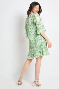 Wallis Robe Droite À Volants Imprimé Fleuri<Femme Robes|Toutes Les Robes