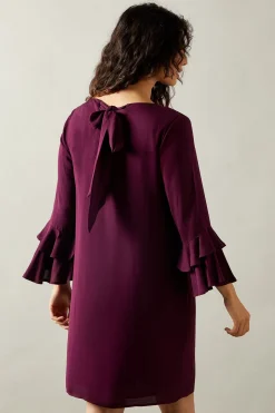 Robe Droite à Volants Ornée pour Occasions Spéciales