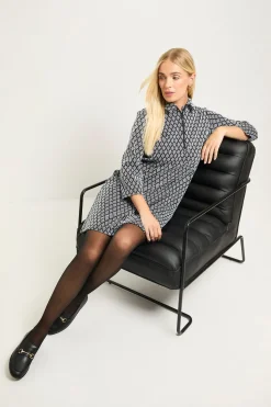 Wallis Robe Droite Zippée En Ponte Jacquard Géométrique Petite Taille<Femme Toutes Les Robes|Robes D’Automne
