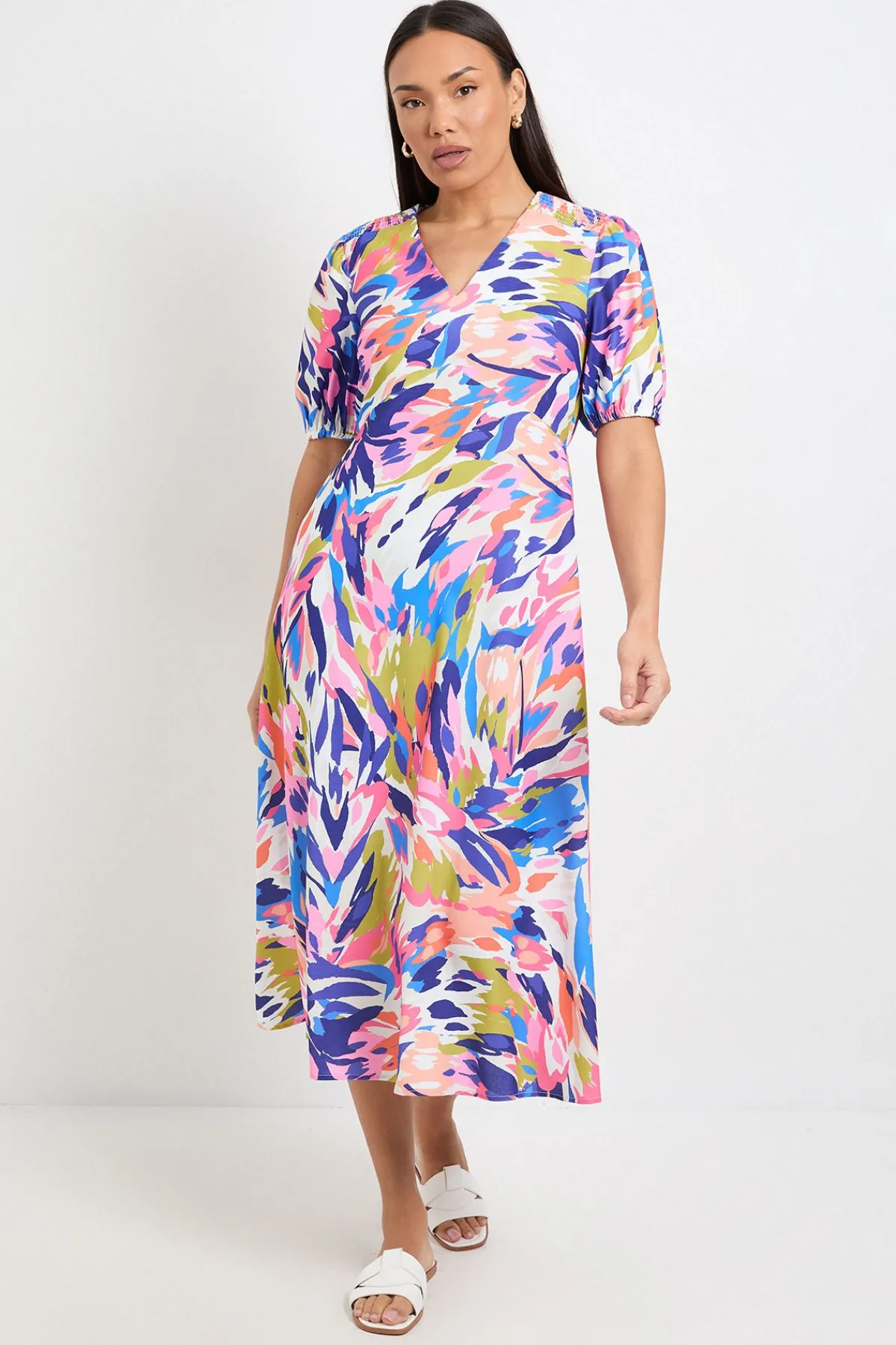 Wallis Robe D'été Abstraite Longueur Thé<Femme Robes|Robes Mi-Longues