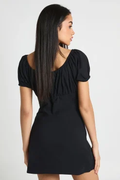 Robe En Coton À Manches Courtes Style Laitière