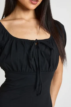 Robe En Coton À Manches Courtes Style Laitière