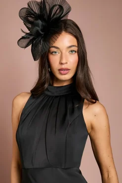 Coast Robe En Crêpe Satiné Dos Plissé À Volants Sans Manches<Femme Robes Mi-Longues|Satin Et Dentelle