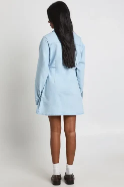 boohoo Robe En Denim À Effet Cache-cœur<Femme Denim|Denim