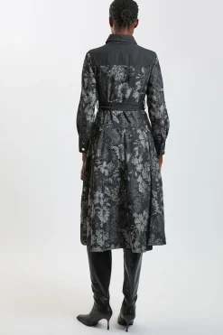 Robe En Denim Jacquard