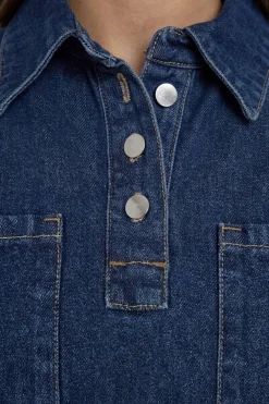 boohoo Robe En Denim À Manches Courtes Tall<Femme Denim|Denim