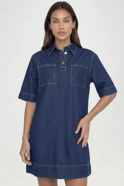 boohoo Robe En Denim À Manches Courtes Tall<Femme Denim|Denim