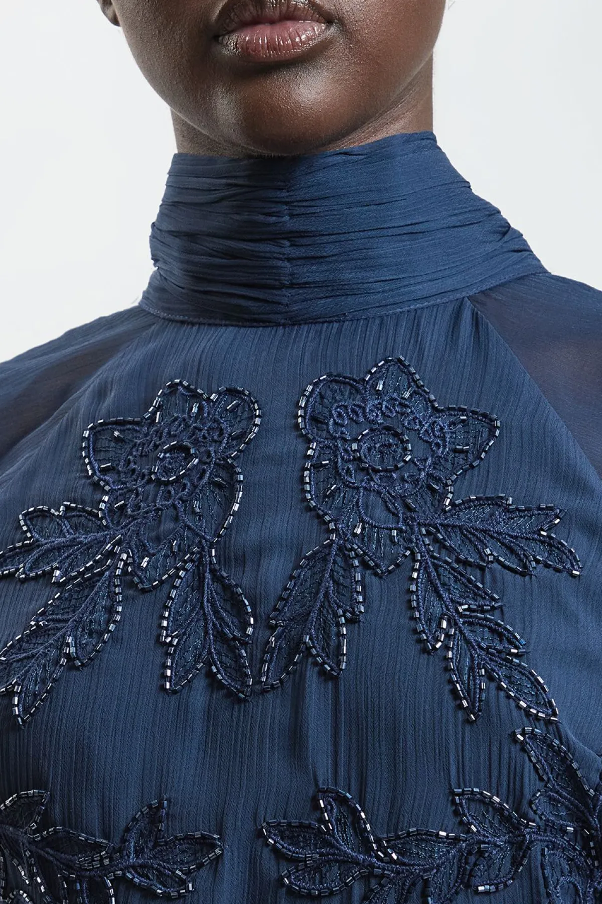 KarenMillen Robe En Georgette Ornée À La Main<Femme Robes|Robes Longues