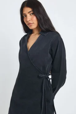 Robe En Jean Cache-cœur Pour Grandes Tailles