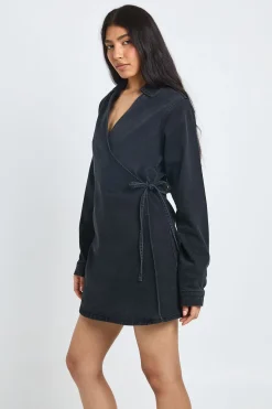 Robe En Jean Cache-cœur Pour Grandes Tailles