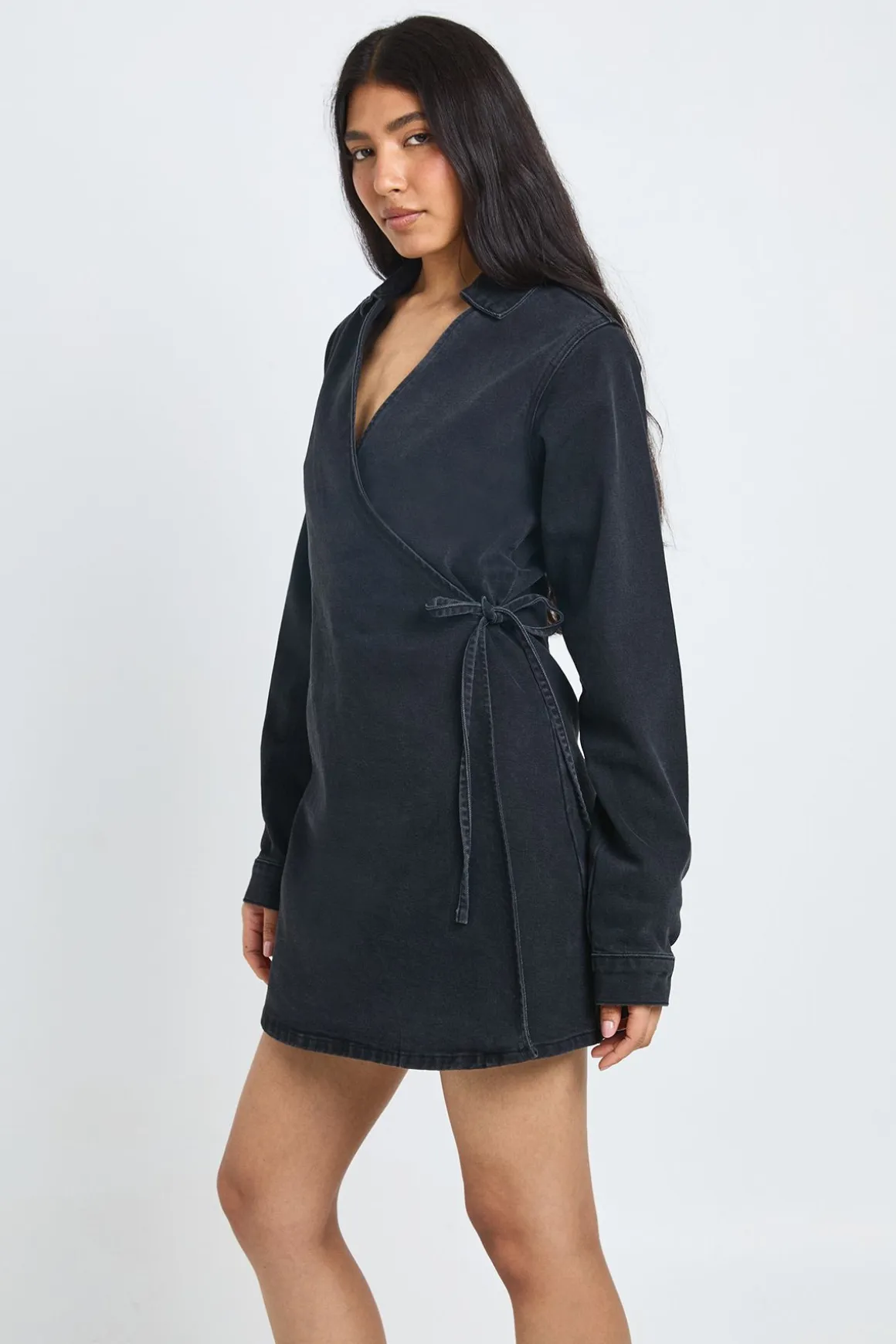 Robe En Jean Cache-cœur Pour Grandes Tailles