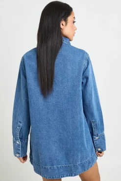 Robe En Jean À Manches Longues
