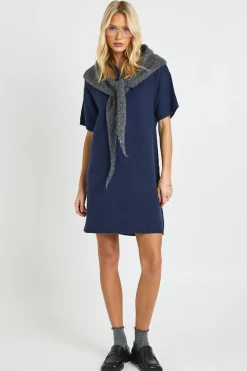 boohoo Robe en maille oversize à col boutonné<Femme Robes À Manches Longues|Robes