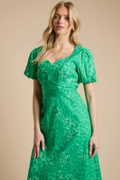 Dorothy Perkins Robe En Popeline Imprimée À Col Cœur Motif Animal<Femme Robes|Robes Mi-Longues