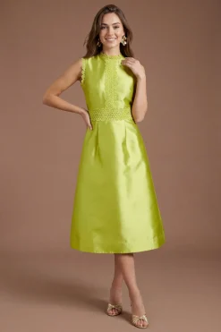 Coast Robe En Sergé Avec Dentelle<Femme Toutes Les Robes|Robes Mi-Longues