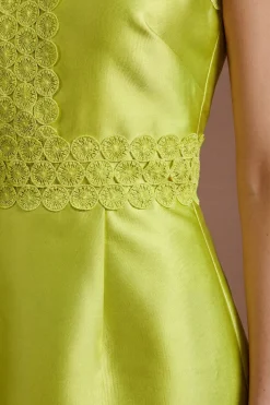 Coast Robe En Sergé Avec Dentelle<Femme Toutes Les Robes|Robes Mi-Longues