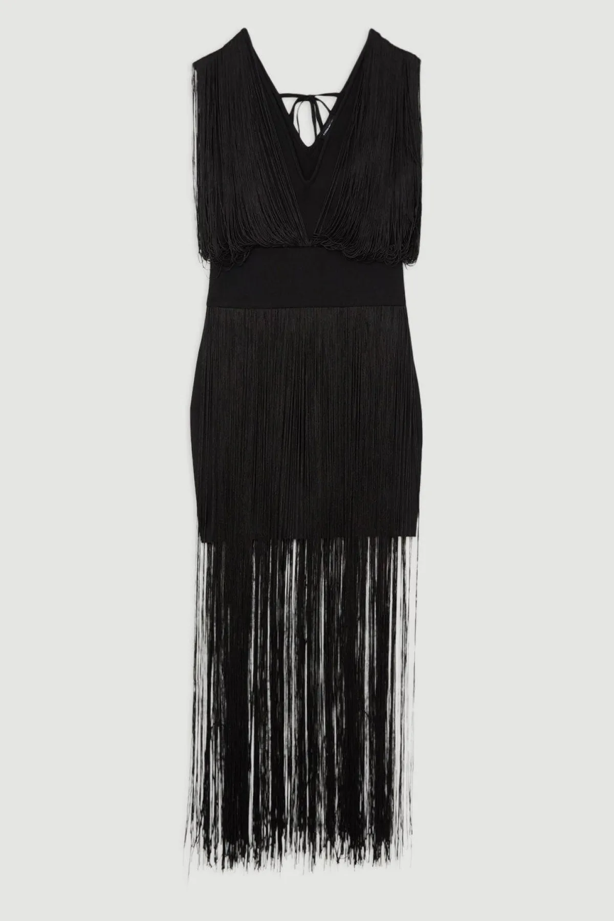 KarenMillen Robe Figure Form à bande tricotée avec détails en franges<Femme Pulls Et Gilets|Toutes Les Mailles