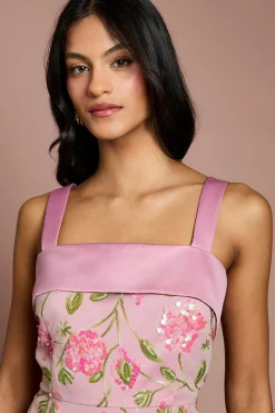 Robe Fourreau Florale À Sequins Petite