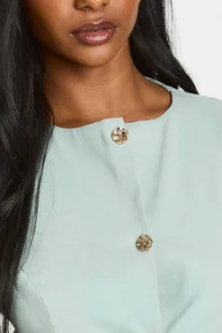 Robe Gilet 2 En 1 En Bengaline Avec Boutons Dorés